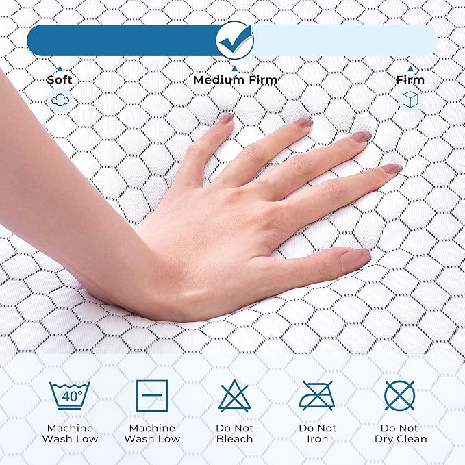 Odorless Foldable Mattress Single Size 75" x 25" x 4", 4 Inch Folding Foam Mattress with Storage Bag, Trifold Memory Foam Mattress for RV, Guest Bed