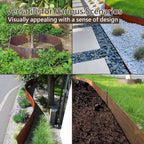 Cor-Ten Steel Landscape Edging with Rust Patina Finish, Pre-Rusted Cor-Ten Steel Landscape Edging, 42 inch Strips, 6 inch Depth (6 Pack)