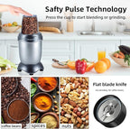 Panana Smoothie Blender 850W Portable Personal Blender and Grinder Combo Shakes and Smoothies 2 * 20Oz To-Go Cups & Lids, Personal Blenders for Juice, Frozen Drinks, Sauces