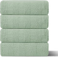 4 Pack Oversized Bath Towels Set 35"x70" Light Green Extra Large Bath Sheet Chair Towels, 600 GSM Ultra Soft and Absorbent Towels for Bathroom, Quick Dry Towel for Gym Hotel Camp Pool