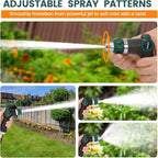 High Pressure Garden Hose Nozzle Sprayer, Heavy-Duty Metal Water Hose Nozzle with Thumb Control & Adjustable Jet for Car Washing, Patio Cleaning, Lawn & Plant Watering