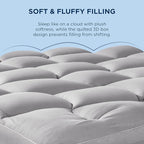 Bedsure Waterproof Mattress Topper Full - Pillow Top Full Mattress Protector with 8-21 Inches Deep Pocket, 800 GSM Extra Thick Bed Pad Fitted, Soft Bed Cover for Home, Bedroom, Hotel - Grey