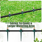 Tioncy 4 Pack Metal Lawn Sprinkler Automatic Garden Water Sprinkler on Spike Base 360 Degree Rotation with Adjustable Brass Nozzle for Lawn Garden Yard(Green)