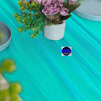 MDS Halloween Chiffon Table Runner - 25 Pack, 29 x 170 Inches, 14ft Each - Sheer Spooky Table Runners for Haunted House Parties, Trick-or-Treat Tables, Witchy Décor, Wedding & Events - Peacock Blue