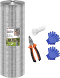HOPERAN Hardware Cloth 1/2 Inch 48 x 100 ft - 19 Gauge Chicken Wire Fencing, Galvanized Wire Mesh Roll, Welded Wire Fence, Chicken Coop Wire Fence Gopher Wire Rabbit Wire Poultry Netting Cage