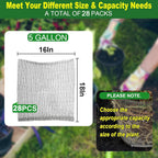 28PCS Go-pher Baskets 5 Gallon, Upgrade Stainless Steel Plant Root Wire Mesh for Underground to Protect Roots Trees Flowers from M-oles and V-oles