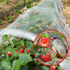 GonLei 10x30FT Garden Mesh Netting Kit Raised Beds (6 Pcs Garden Hoops & 18 Clips) Garden Hoops Plant Row Covers Netting Protection Berry Bush Trees Grass Seed Barrier Net