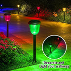 Solar Pathway Light for Outdoor, Solar Powered Pathway Landscape Lighting for Garden, 4 Pack Waterproof Solaire Walkway Light Landscape Lights for Driveway Lawn Patio Sidewalk Yard