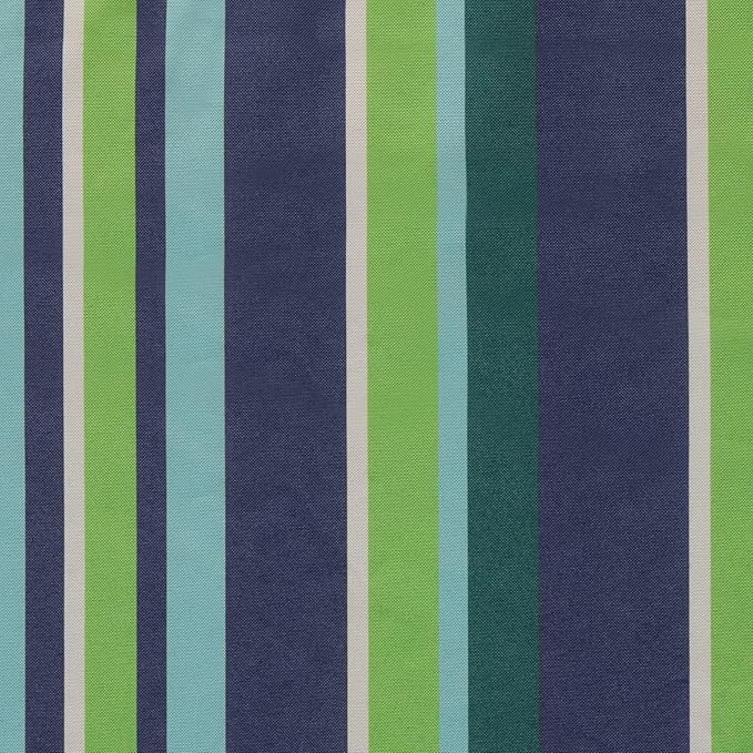 AAAAAcessories Outdoor Seat Cushions for Chairs, Waterproof, Fade-Resistant, 21" x 21" x 3", Patio Furniture Replacement Cushions, Set of 2, Stormy Teal Coastal Stripe