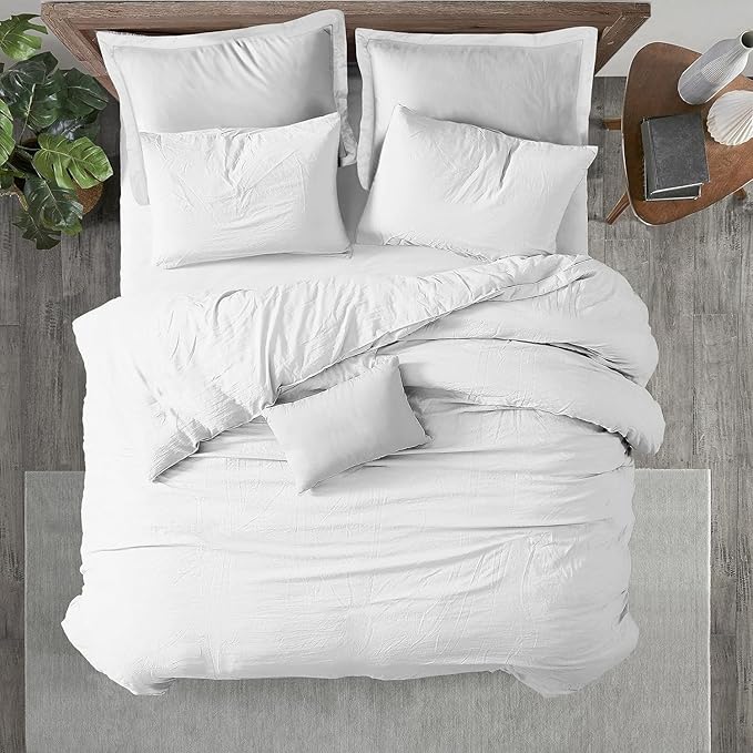 Kotton Culture 1 Pc Queen Size Duvet Cover Only -100% Egyptian Cotton Sateen 600 Thread Count Ultra Soft Premium Durable Comforter Cover Zipper Closure & Corner Ties (White, Queen/Full 90" X 90")