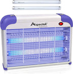ASPECTEK 20W Indoor Bug Zapper, Powerful UV Bugs Lamp Attract Insects and 2800V Grid Kills Flying Insects, Includes 2 Replacement Insect Killer Lights