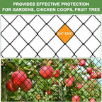 Bird Netting - Garden Poultry Netting with 3/4" Mesh Net, 50x50ft for Chickens, Heavy Duty Nylon for Fruit Tree, Orchard Protection