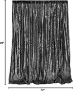 JYFLZQ Black Sequin Backdrop Curtains 6ft x 8ft 1 Panel Halloween Backdrop Glitter Photo Booth Backdrops Sparkly Photography Background Drapes for Graduation Birthday Parties