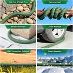 Garden Hose 25 ft Flexible Non-Expandable Water Hose Kink-Free Ultra Lightweight Leak-Proof Durable Portable Wear-Resistant Hoses Pipe with 3/4" Strong Fittings for Outdoor Yard Lawn Car Wash