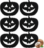 6-Pack Universal Trash Can Odor Absorbing Filters, Activated Charcoal Deodorizer for Trash Cans, Compost Buckets, Countertop and Recycle Bins (Halloween Pumpkin)