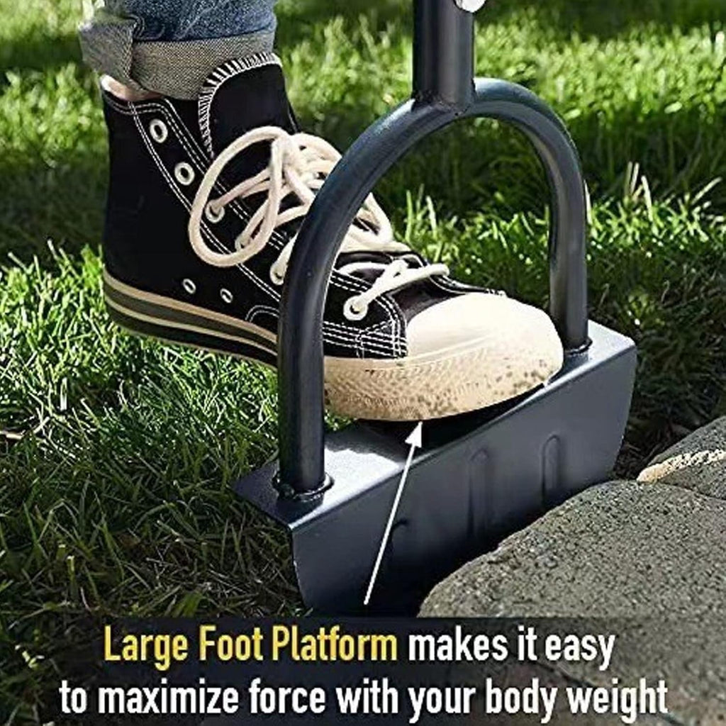 Manual Lawn Edger, Half Moon Saw Tooth Edger, Wide Pedal Garden Trimming Edging Tool for Sidewalk and Grass Maintenance