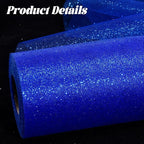 Glitter Tulle Rolls 6” by 50 Yards Sparkle Tulles Fabric Ribbon Sequin Tulle Netting Rolls for DIY Tutu Skirt Wedding Birthday Party Decoration (Royal Blue)