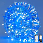 JMEXSUSS 132FT 400 LED Christmas Lights Outdoor Waterproof 8 Modes Indoor String Lights for Outside Blue and White Christmas Tree Lights Plug in for Bedroom Patio Tree Christmas Decorations