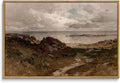 InSimSea Framed Canvas Wall Art Vintage Decor, Seaside Path Wilderness Landscape Paintings Artwork, Large Prints, Retro Wall Decorations for Living Room Bedroom Bathroom, 16"x24"
