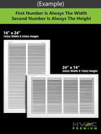 HVAC Premium 18 x 8 Duct Opening Steel Return Air Filter Grille, for 1-inch Filter, Removable Door, Flat Stamped HVAC Vent Cover Grille, Outer Dimensions 20.5 x 10.5