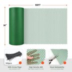 16IN x 50FT Plastic Chicken Wire Mesh, Chicken Wire for Floral Arrangements, Chicken Wire Mesh for Crafts with 100 Pcs Zip Ties, Mesh Fence for Dogs, Deers, Poultry