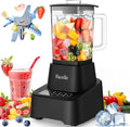 Smoothie Blender, Facelle Countertop Blender for Kitchen, 55 oz Glass blender for smoothies and Shakes, Licuadora, Smoothie maker with touchscreen 3+P Speeds, Cleaning brush ＆ removable SS304 blade