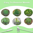 AO LI GEI 47.8" Weed Puller Tool with Long Handle, Weed Pulling Tool with Adjustment Length, Portable Weeder Tool for Garden, Yard, Lawn, Backyard Farm Planting & Weeding