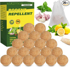 20 Pack Rodent Repellent, Peppermint Oil Moth Ball to Repel Mice and Rats, Mouse Repellent, Mice Repellent, Rat Repellent, Rodent Repellent for Cars,Garden, Indoor Use