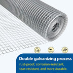 Hardware Cloth 1/4 inch Chicken Wire Fencing Double Hot-Dipped Galvanized After Welding Wire Fence，Duty Rust Proof Fencing for Gardens, Poultry Animal Netting Cage Screen (1/4inch 36in x 100ft)