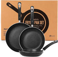 Frying Pan 3-Piece Set, Nonstick Skillet Set for Induction Cooktop, Frying Pan Nonstick 8 Inch+9.5 Inch +11 Inch (Black)