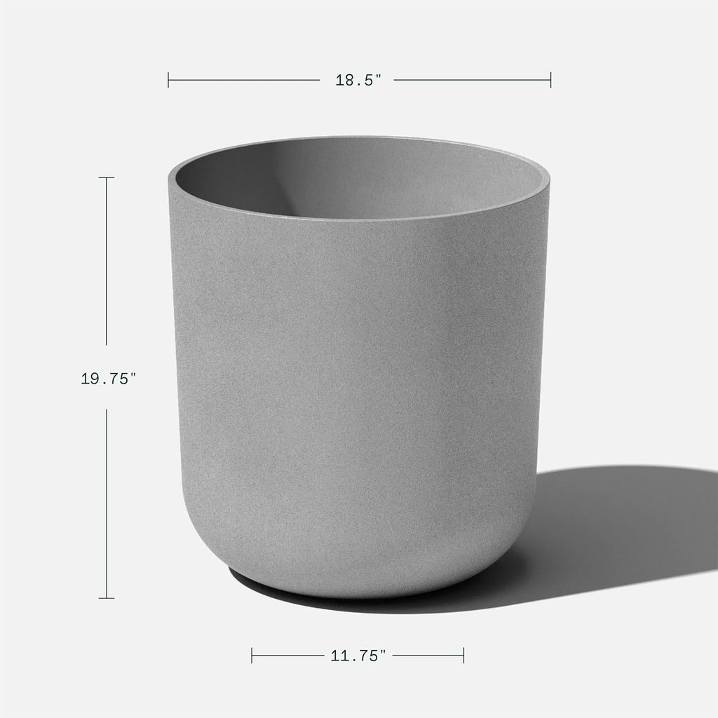 Veradek Mason Series Lima Planter - Round Planter for Indoor or Outdoor Porch/Garden | Made from Plastic-Stone Composite with Drainage Holes | Modern Décor for Succulents, Flowers, Small Plants