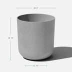 Veradek Mason Series Lima Planter - Round Planter for Indoor or Outdoor Porch/Garden | Made from Plastic-Stone Composite with Drainage Holes | Modern Décor for Succulents, Flowers, Small Plants