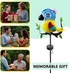 Parrot Solar Garden Lights Outdoor Waterproof, Christmas Metal Yard Decor Outdoor Solar Lights Decorative Stake for Pathway, Garden, Lawn, Patio, Driveway