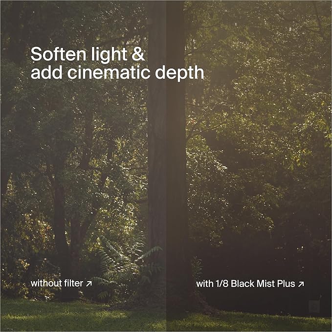 Urth 67mm Magnetic Ethereal Black Mist ⅛ Diffusion Lens Filter (Plus+) - Cinematic Effect, 20-Layer Nano-Coated Light Dispersing Particles