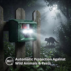 Aspectek Yard Sentinel Ultrasonic Repeller for Deer, Raccoons, Squirrel, Bird, Outdoor Animal Repellent for Yard, Garden, Farm, Patio, Waterproof, Adjustable, Motion Sensor, Nighttime Strobe Light