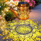 VOOKRY Solar Lights Outdoor Waterproof, Butterfly Retro Metal Solar Watering Can Lights, Gifts for Women Mom Grandma Mother's Day, Hanging Lantern Decorative Garden Decor for Outside Yard Lawn Patio