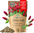 BuildASoil No-Till Clover Seed Cover Crop Blend 12 Species Cover Crop Seed Mix Premium Clover Seeds for Lawn - Plants Friendly Cover Crop for Garden - 60% Clover (3 lb Bag)
