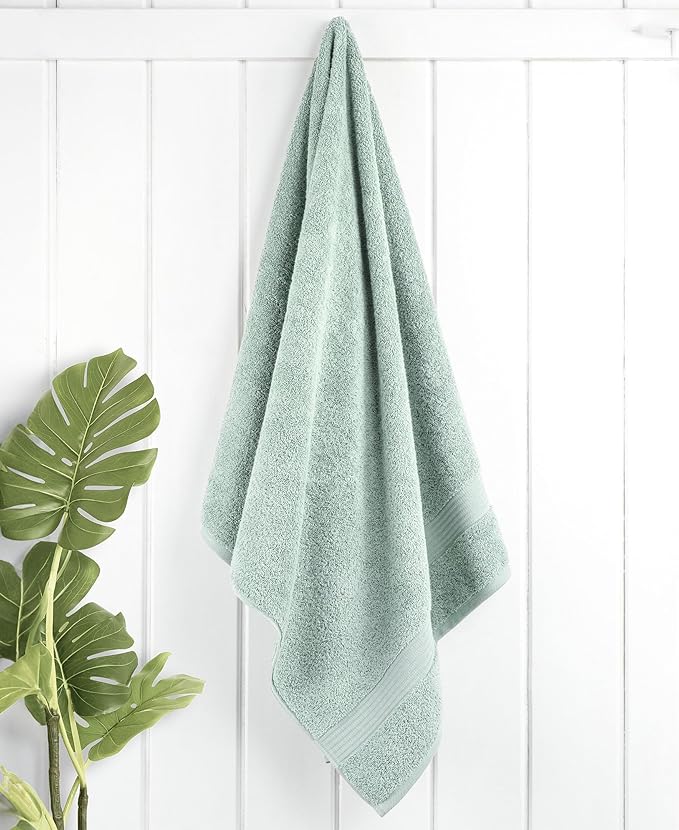 Cotton Paradise 4 Piece Turkish Bath Towels for Bathroom, 100% Cotton Extra Large Soft Plush Towels Bathroom Set, Mint Green