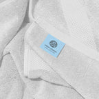 White Classic Luxury Bath Towels Set of 4 Large - 700 GSM Cotton Ultra Soft Bath Towels 27x54 | Highly Absorbent and Quick Dry | Hotel Towels for Bathroom Luxury, Plush Shower Towels, Silver