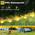 30 Pack Solar Ground Lights Outdoor, 8 LED Mini Flat Solar Disk Lights, IP65 Waterproof Anti-Rust Disc Light, Landscape Lighting for Garden Pathway Yard Walkway Driveway Lawn,Warm White