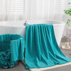 4 Piece Bath Towel Set 35"x70"Oversized Bath Towel for Bathroom Ultra Soft Fluffy Extra Large Bath Sheet Luxury Premium Bathroom Towel Highly Absorbent Quick Dry Shower Towel for Hotel Spa,Turquoise