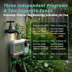 QUOBAS Sprinkler Timer, Weekly Programmable Water Hose Timer for Garden Hose Faucet with Waterproof LCD Screen, Rain Delay/Manual/Automatic Irrigation Watering System for Garden, Lawn, Yard