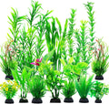 CousDUoBe 12pcs Fish Tank Accessories Aquarium Decorations Green Plants, Green Fish Tanks Decoration Plants, Fish Tank Decor, Aquarium Decor Plastic Plants