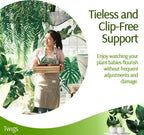 Stackable Plant Support Stakes, Stem Holder Structure for Indoor & Outdoor Use, Garden Accessories for Climbing & Potted Plants, Trellis Alternative - Monstera (Dark Green), 10 Pack, 17" L