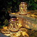 2Pack Hummingbird Solar Lanterns Outdoor Waterproof Lantern Garden Decor Gifts for Women Mom Grandma Hanging Solar Lights Metal Decoration Christmas Outside for Yard, Patio,Porch, Tabletop, Pathway