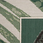 Paco Home Outdoor Rug Beige Green with Floral Palm Leaf Design Waterproof, Size: 7'10" x 11'2"