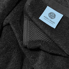 White Classic Luxury Bath Towels Set of 4 Large - 700 GSM Cotton Ultra Soft Bath Towels 27x54 | Highly Absorbent and Quick Dry | Hotel Towels for Bathroom Luxury, Plush Shower Towels, Black