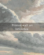 InSimSea Framed Canvas Wall Art Vintage Decor, Nature Wall Decor, Large Sky Clouds Sunset Wall Art Prints for Living Room, Classical Retro Paintings for Bedroom Office Home Decoration, 16"x24"