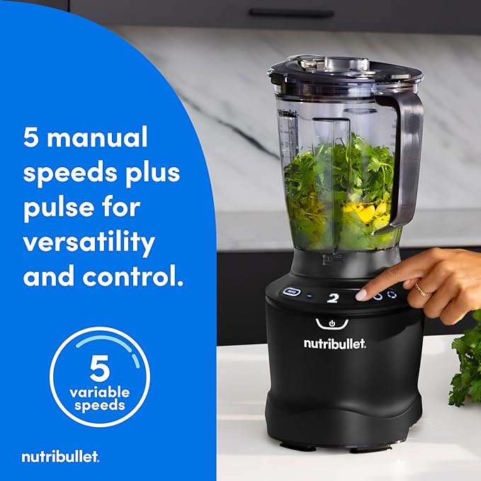 nutribullet SmartSense 5-speed, full-size blender, 1400 Watt- Matte Black
