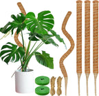 4 Pack Moss Pole, 26.8-Inch Moss Poles for Plants Monstera,Bendable Plant Support Stakes for Climbing Plants Indoor, Garden Trellis Plant Stick for Potted Plants, Pothos Philodendron